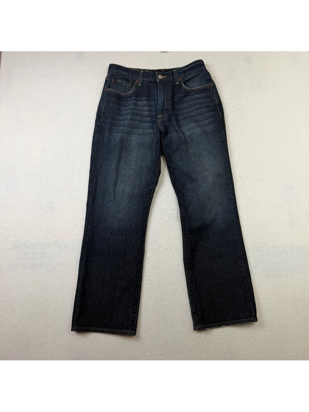 Lucky Brand Jeans Mens Classic Fit 30x 28 Blue Denim Straight Leg Short Inseam